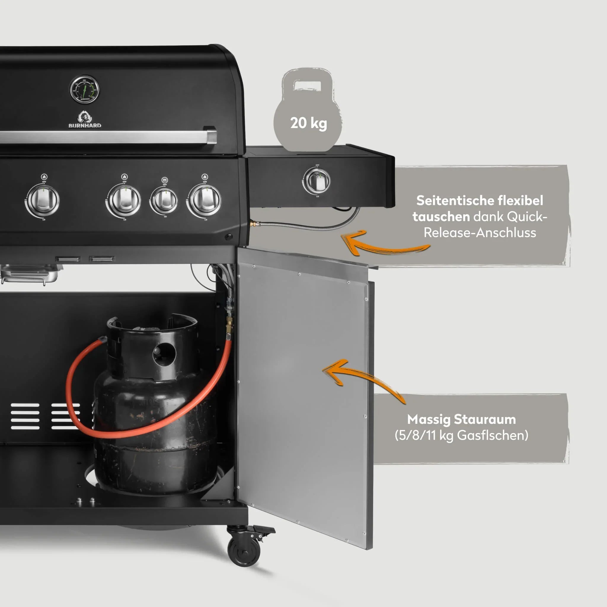 Burnhard Big FRED Deluxe Gasgrill Black Edition 4 - Brenner mit Gusseisenrost Series 4 - Grillstar.deBurnhard Big FRED Deluxe Gasgrill Black Edition 4 - Brenner mit Gusseisenrost Series 4BurnhardGrillstar.de
