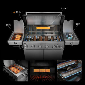 Burnhard Fat FRED Deluxe+ Gasgrill 6 - Brenner Edelstahl mit Edelstahlrost Series 4 - Grillstar.deBurnhard Fat FRED Deluxe+ Gasgrill 6 - Brenner Edelstahl mit Edelstahlrost Series 4BurnhardGrillstar.de