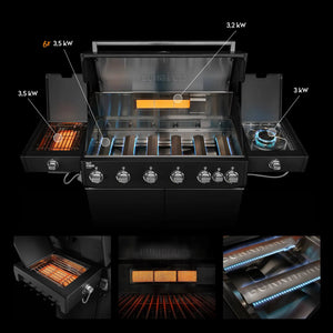 Burnhard Fat FRED Deluxe+ Gasgrill Black Edition 6 - Brenner mit Edelstahlrost (Series 4) - Grillstar.deBurnhard Fat FRED Deluxe+ Gasgrill Black Edition 6 - Brenner mit Edelstahlrost (Series 4)BurnhardGrillstar.de