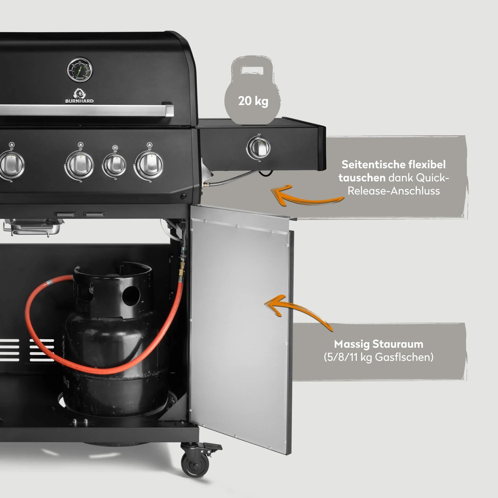 Burnhard FRED Deluxe Gasgrill 3 - Brenner Black Edition mit Edelstahlrost Series 4 - Grillstar.deBurnhard FRED Deluxe Gasgrill 3 - Brenner Black Edition mit Edelstahlrost Series 4BurnhardGrillstar.de