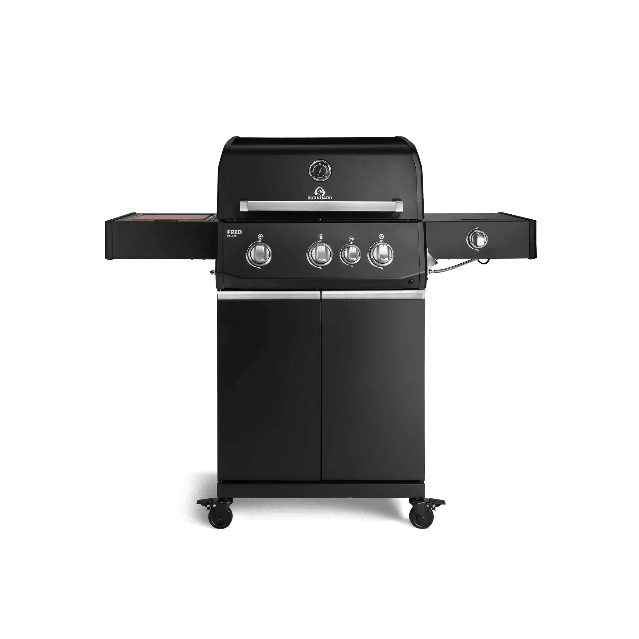 Burnhard FRED Deluxe Gasgrill 3 - Brenner Black Edition mit Edelstahlrost Series 4 - Grillstar.deBurnhard FRED Deluxe Gasgrill 3 - Brenner Black Edition mit Edelstahlrost Series 4BurnhardGrillstar.de