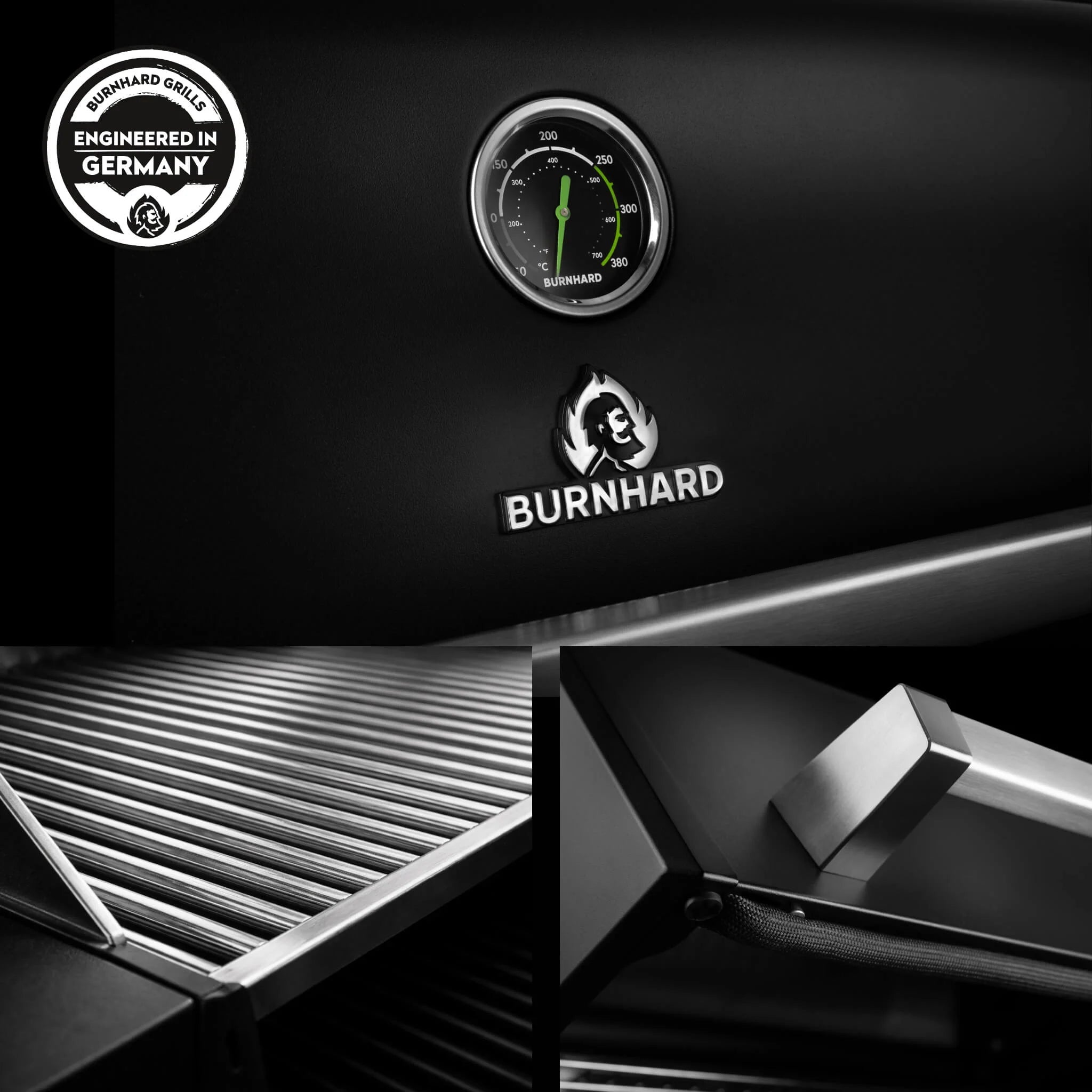 Burnhard FRED Deluxe+ Schwarz mit Edelstahlrosten - Grillstar.deBurnhard FRED Deluxe+ Schwarz mit EdelstahlrostenGrillBurnhardGrillstar.de