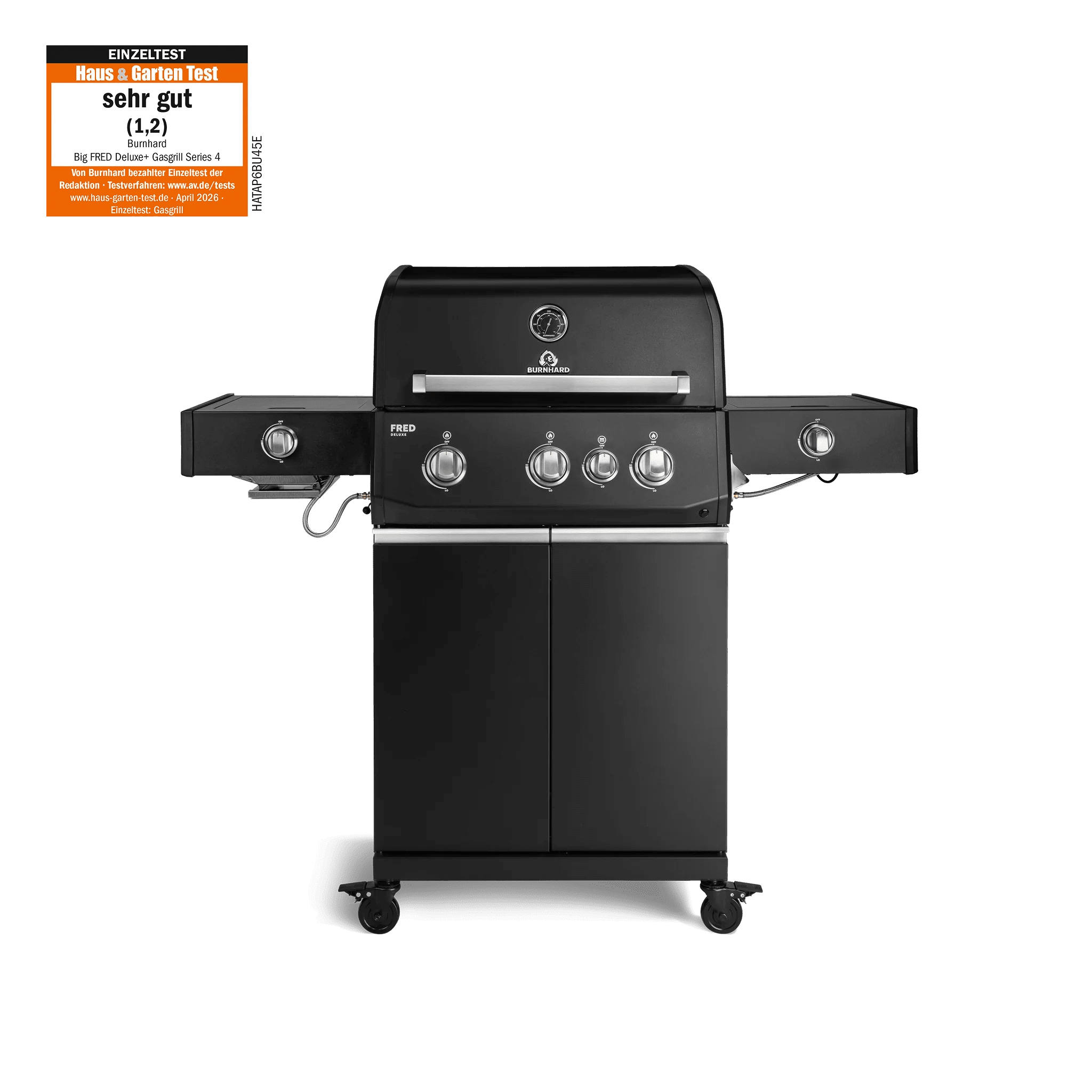 Burnhard FRED Deluxe+ Schwarz mit Gussrosten - Grillstar.deBurnhard FRED Deluxe+ Schwarz mit GussrostenGrillBurnhardGrillstar.de