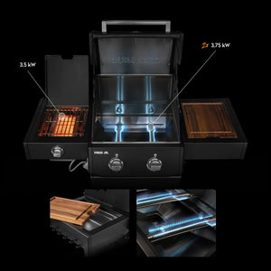 Burnhard FRED Jr. Deluxe Gasgrill Black Edition 2 - Brenner mit Edelstahlrost Series 4 - Grillstar.deBurnhard FRED Jr. Deluxe Gasgrill Black Edition 2 - Brenner mit Edelstahlrost Series 4BurnhardGrillstar.de