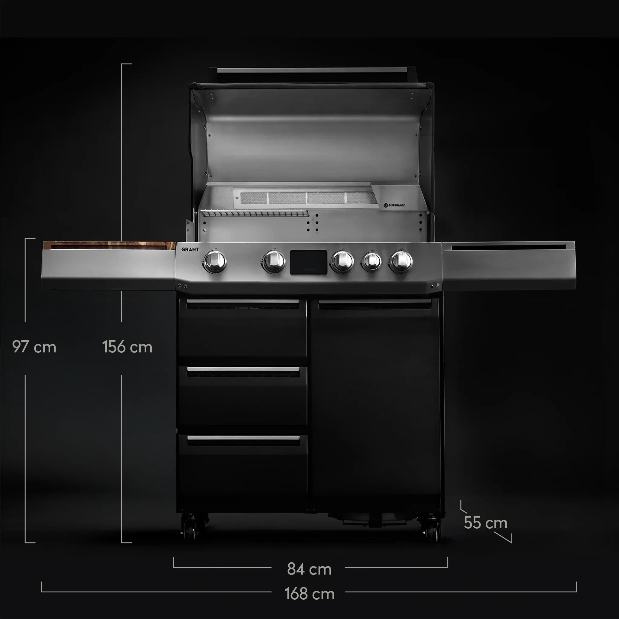 Burnhard GRANT Upgrade - Modularer Gasgrill 4 - Brenner mit Schubladen und Edelstahlrost - Grillstar.deBurnhard GRANT Upgrade - Modularer Gasgrill 4 - Brenner mit Schubladen und EdelstahlrostGrillBurnhardGrillstar.de