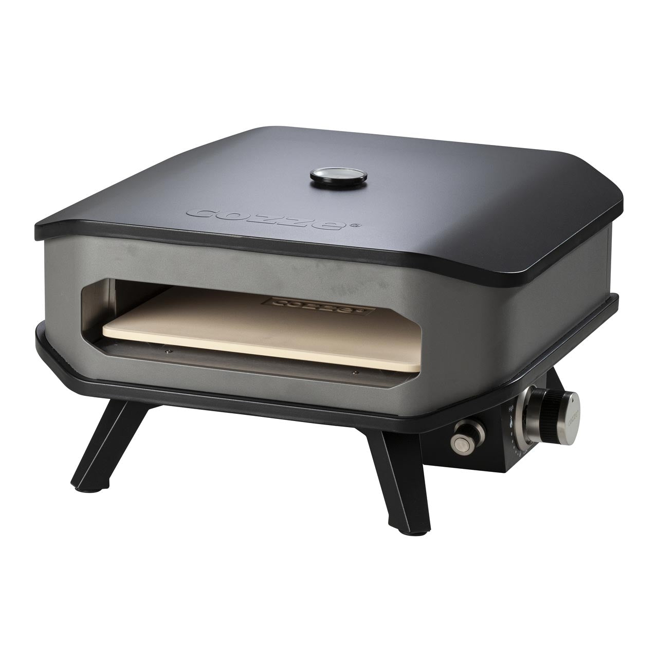 COZZE Pizzaofen 13", inkl. Thermometer, 400°C, 5 kW Leistung, 2 Minuten zur fertigen Pizza, leichter Transport