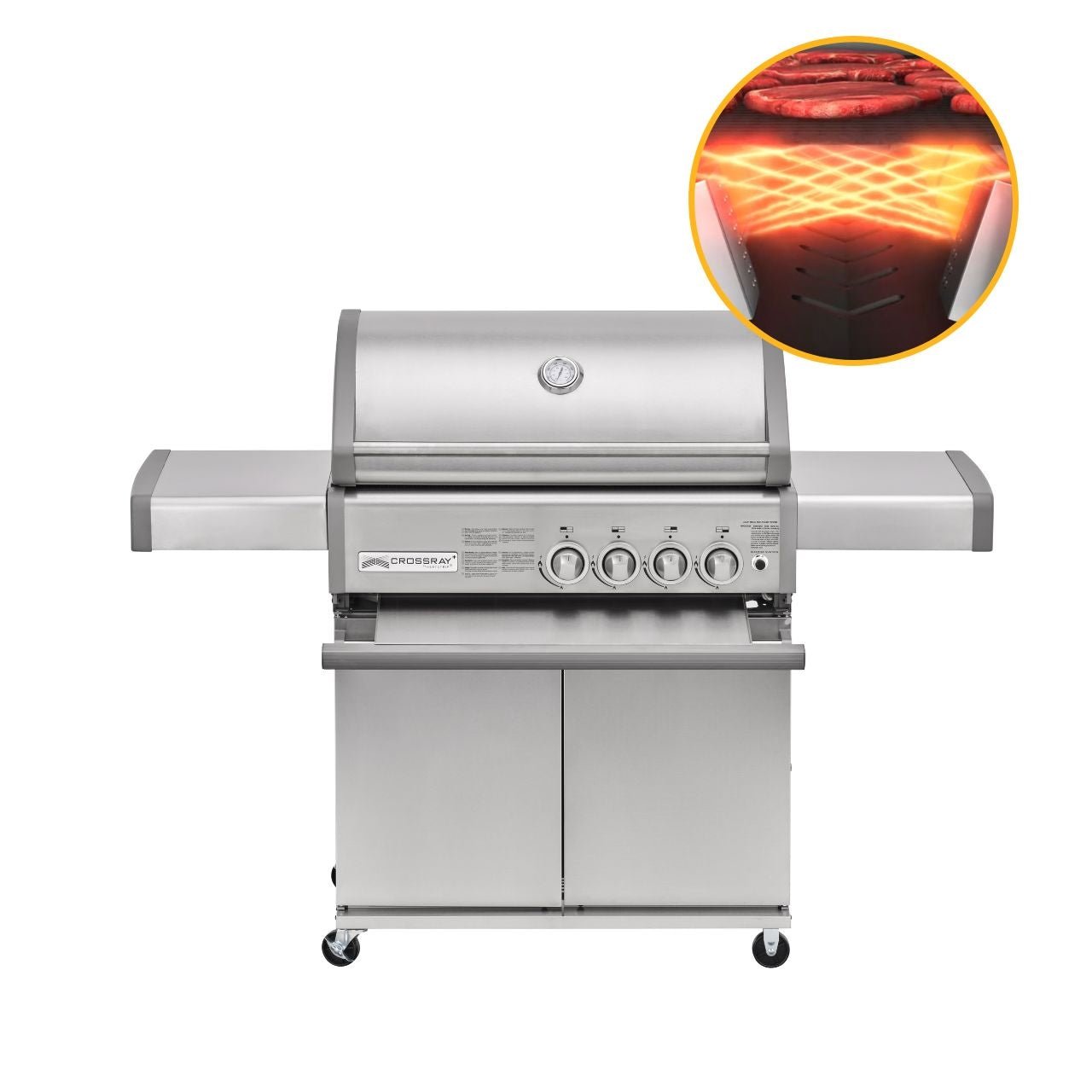 Crossray+ 4 Infrarot - Keramikbrenner, Gasgrill, 81 x 40 cm Gussroste - Grillstar.deCrossray+ 4 Infrarot - Keramikbrenner, Gasgrill, 81 x 40 cm GussrostecrossrayGrillstar.deTCS4EU50 - S9334038003933