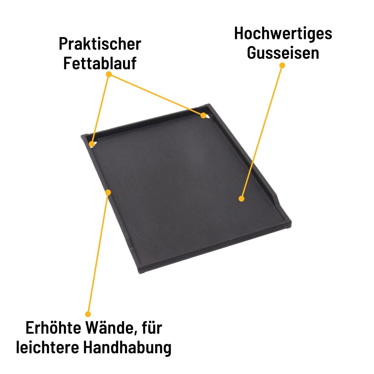 Crossray+ Gusseisenplatte 40x28cm, Crossray