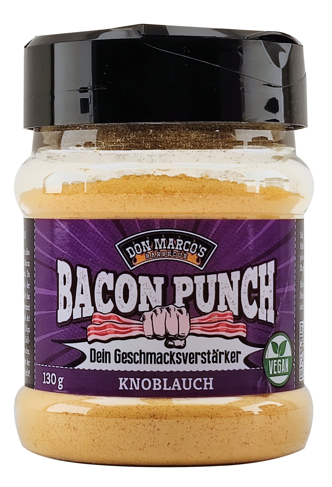 Don Marco’s Barbecue Bacon Punch Knoblauch, 130g - Grillstar.deDon Marco’s Barbecue Bacon Punch Knoblauch, 130gDon Marco'sGrillstar.dedm - 105 - 153 - 1304260266354057