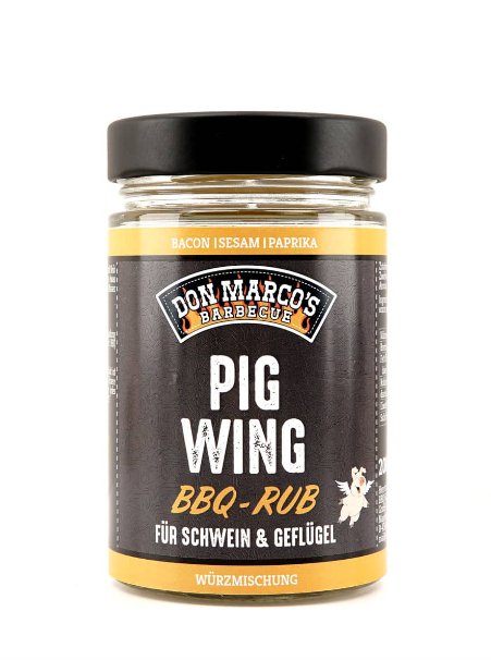 Don Marco's Pigwing Rub, 200g Glas - Grillstar.deDon Marco's Pigwing Rub, 200g GlasGewürzDon Marco'sGrillstar.dedm101 - 101 - 200 - 14260266354750