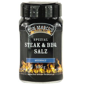 Don Marco's Spezial Steak & BBQ Salz "Meersalz", 400g Dose - Grillstar.deDon Marco's Spezial Steak & BBQ Salz "Meersalz", 400g DoseDon Marco'sGrillstar.dedm103 - 001 - 4004260266352862