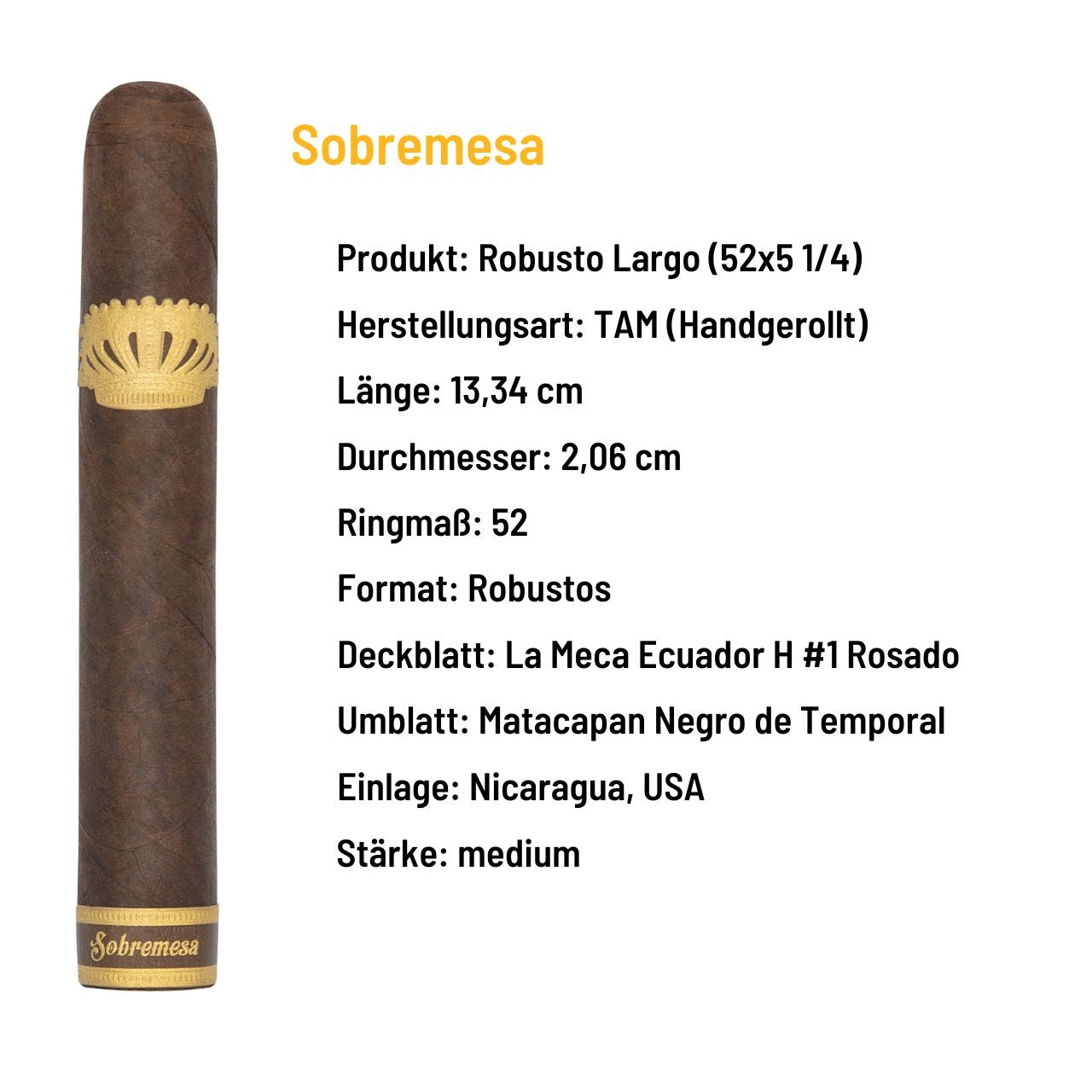 Dunbarton - Sobremesa Robusto Largo - Nicaragua