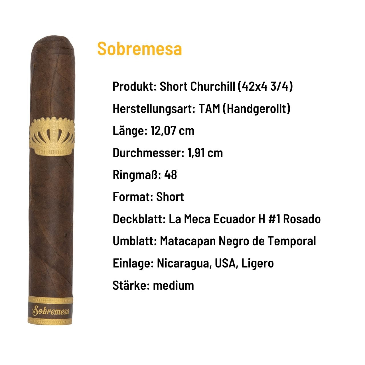 Dunbarton - Sobremesa Short Churchill - Nicaragua