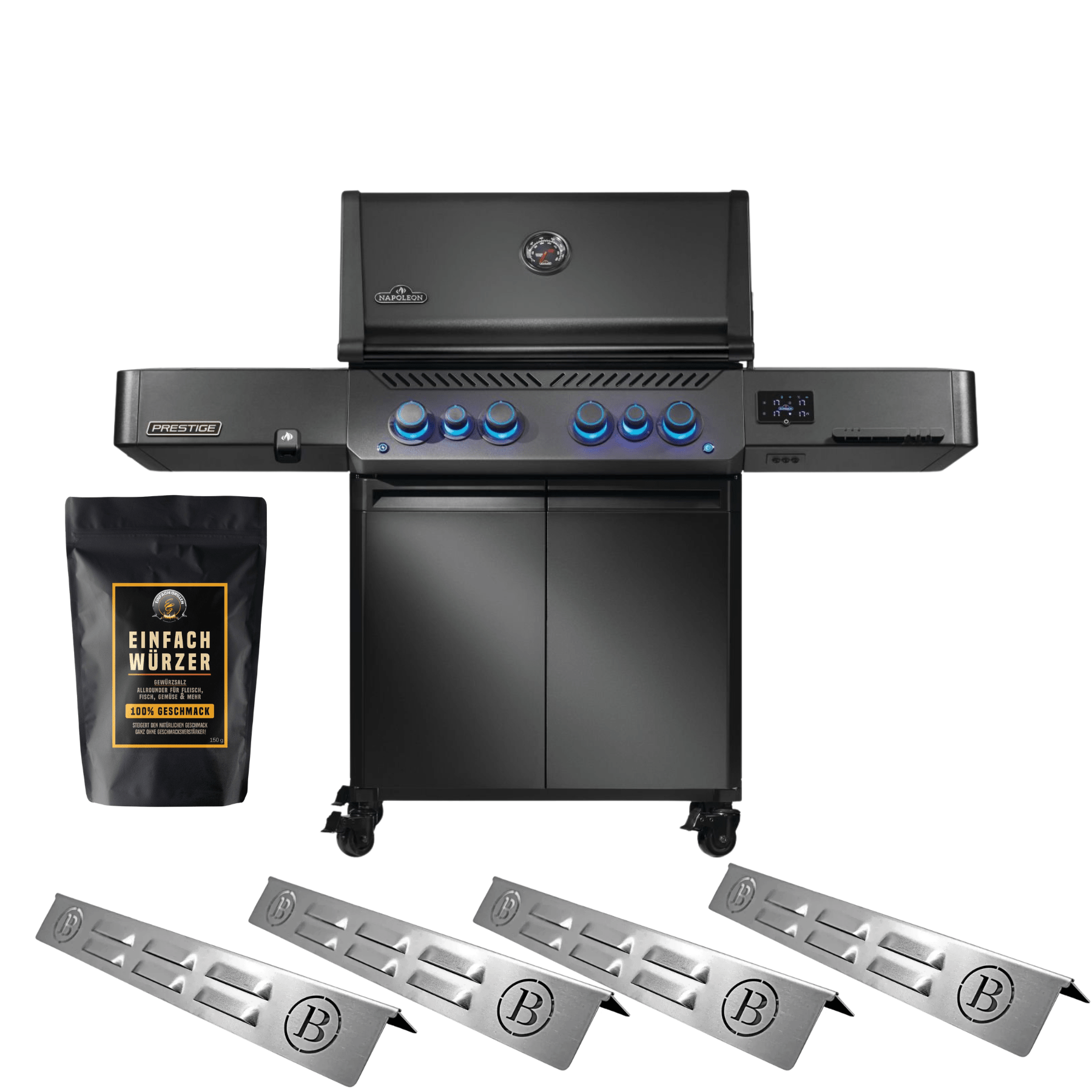 Einfach Grillen Bundle - Napoleon Phantom Prestige 500 Connected inkl. Einfach Würzer und BABOSSA Flammschutzblechen - Grillstar.deEinfach Grillen Bundle - Napoleon Phantom Prestige 500 Connected inkl. Einfach Würzer und BABOSSA FlammschutzblechenGrillbundleEinfach GrillenGrillstar.de