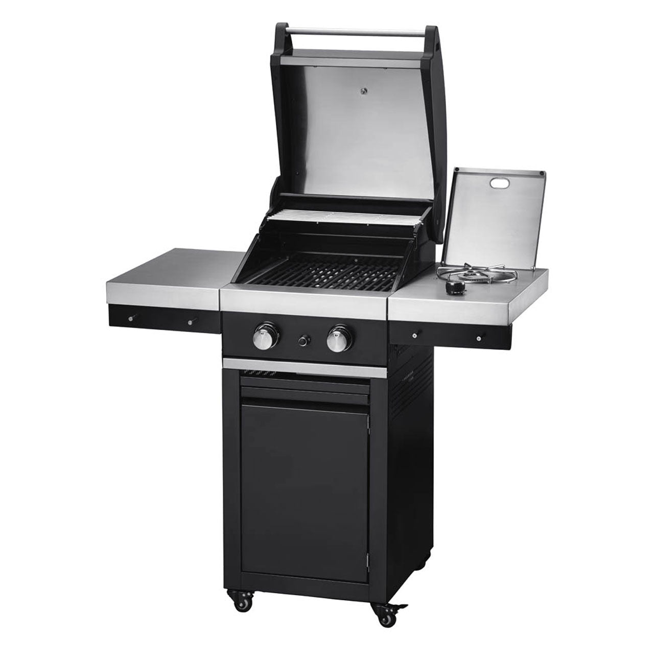 Grandhall Classic G2 Trolley + Seitenbrenner, emaillierte Gussroste - Grillstar.deGrandhall Classic G2 Trolley + Seitenbrenner, emaillierte GussrosteGrandhallGrillstar.deK02000238A8719324696630