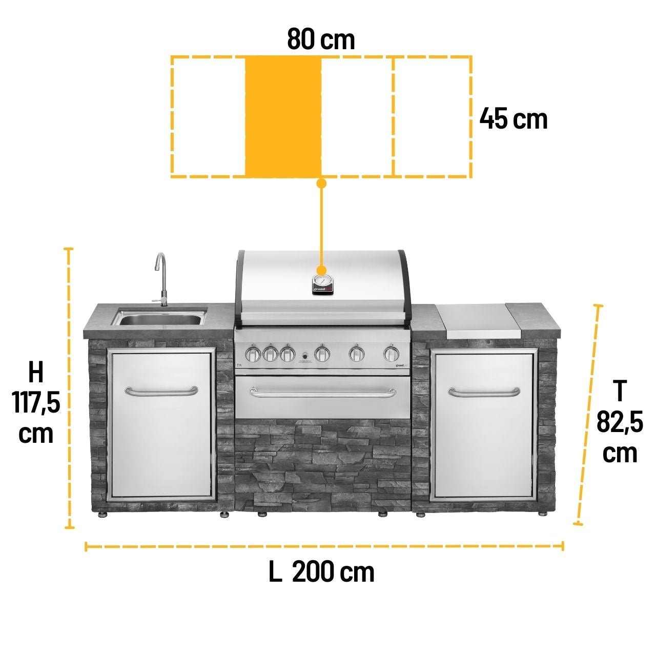 Grandhall Stone Island Elite G5, inkl. Waschbecken & Mülleimer - Grillstar.deGrandhall Stone Island Elite G5, inkl. Waschbecken & MülleimerGrandhallGrillstar.deG222EG55NS8721077421247