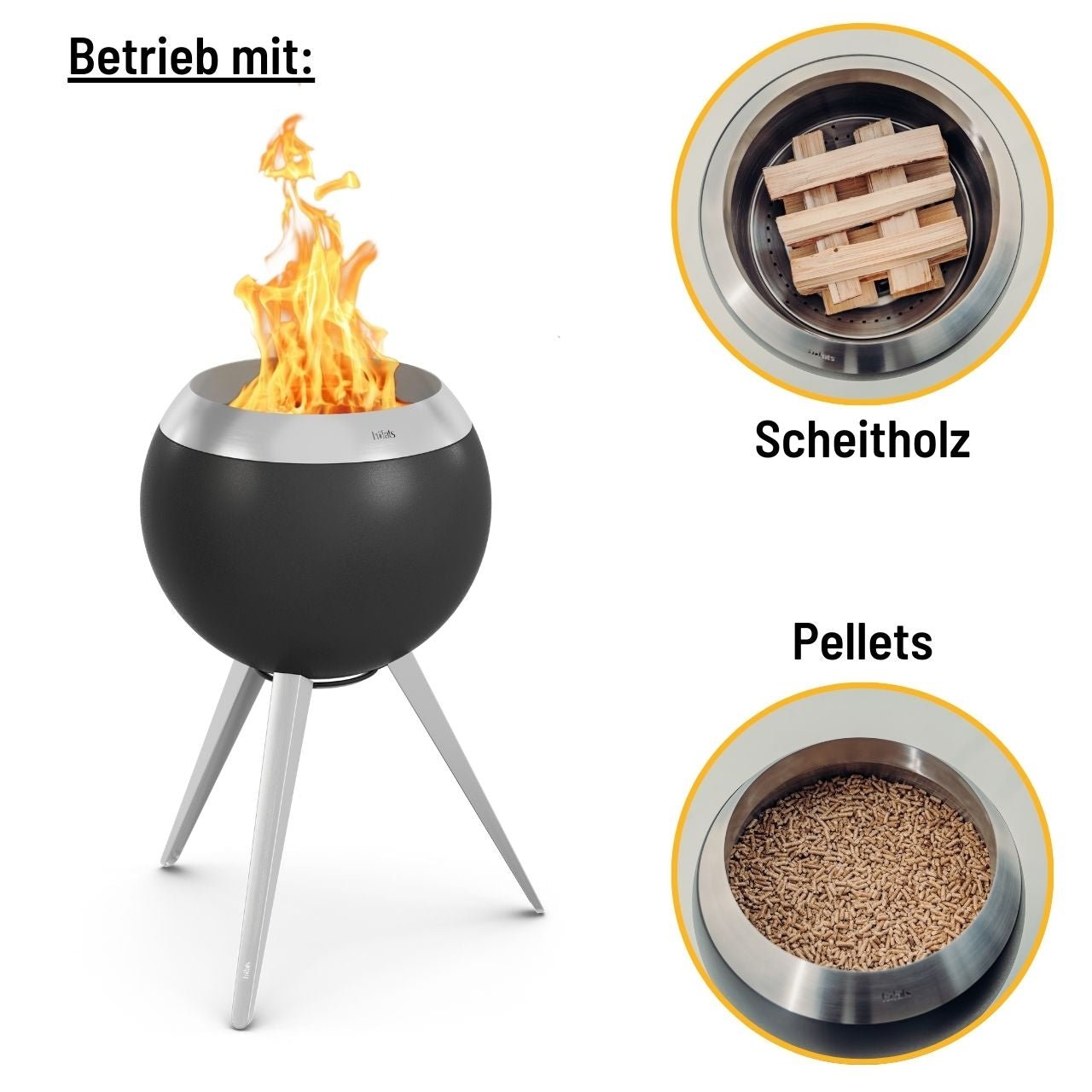 Höfats MOON 45 Feuerschale mit hohem Fuß - Grillstar.deHöfats MOON 45 Feuerschale mit hohem FußHöfatsGrillstar.deH007174064251007160