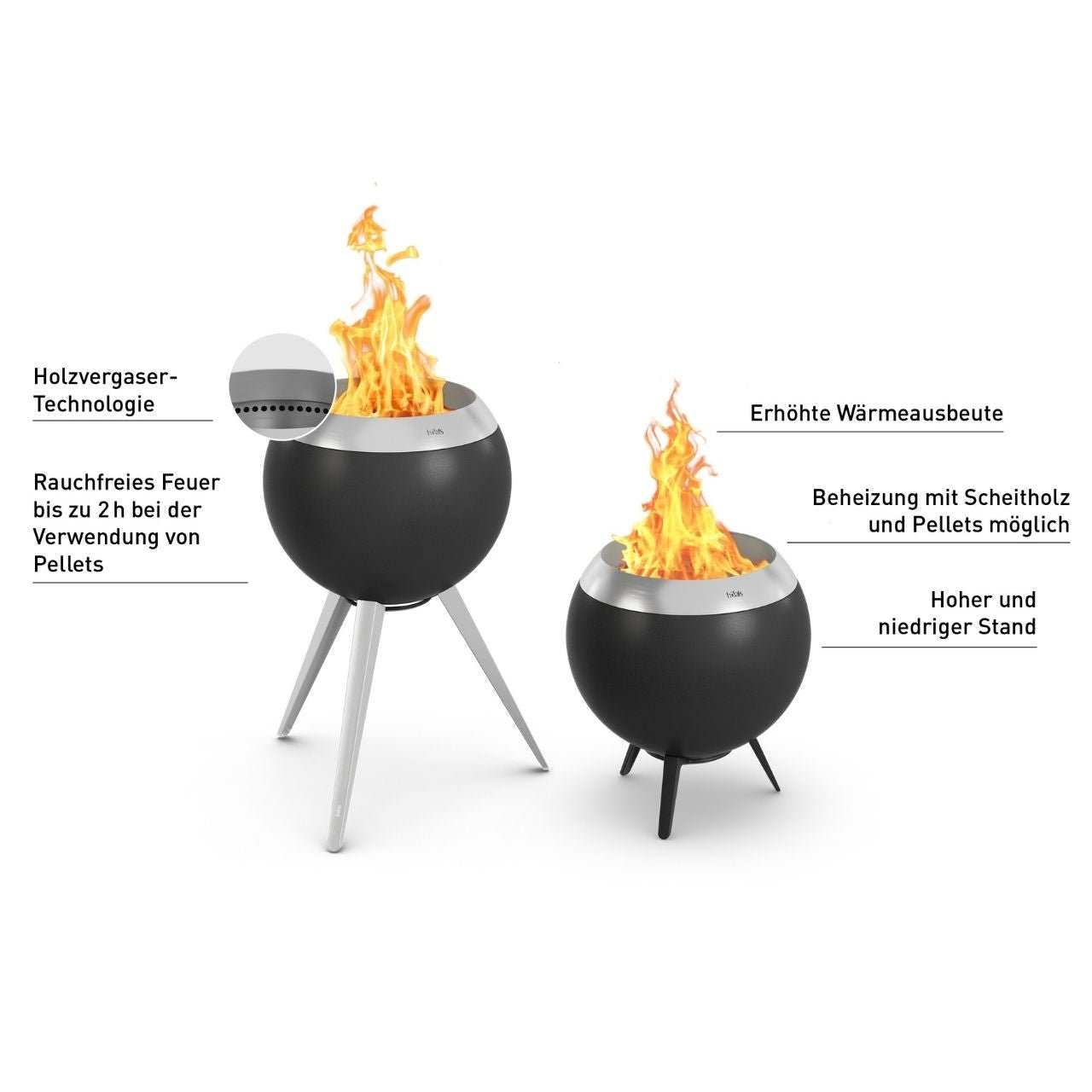 Höfats MOON 45 Feuerschale mit hohem Fuß - Grillstar.deHöfats MOON 45 Feuerschale mit hohem FußHöfatsGrillstar.deH007174064251007160