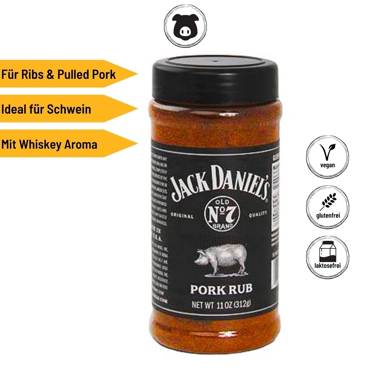 Jack Daniel's Pork Rub, 312g - Grillstar.deJack Daniel's Pork Rub, 312gJack Daniel'sGrillstar.deJD - PR0078342017604