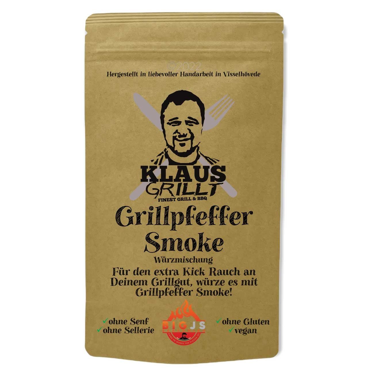 Klaus Grillt Grillpfeffer Smoke, 250g - Grillstar.deKlaus Grillt Grillpfeffer Smoke, 250gKlaus GrilltGrillstar.dekg304702504260769221733