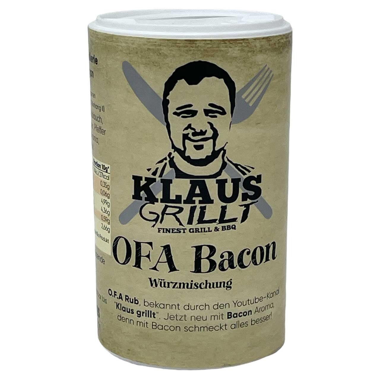 Klaus Grillt OFA Bacon, 100g Streuer - Grillstar.deKlaus Grillt OFA Bacon, 100g StreuerKlaus GrilltGrillstar.dekg305601004260769221764