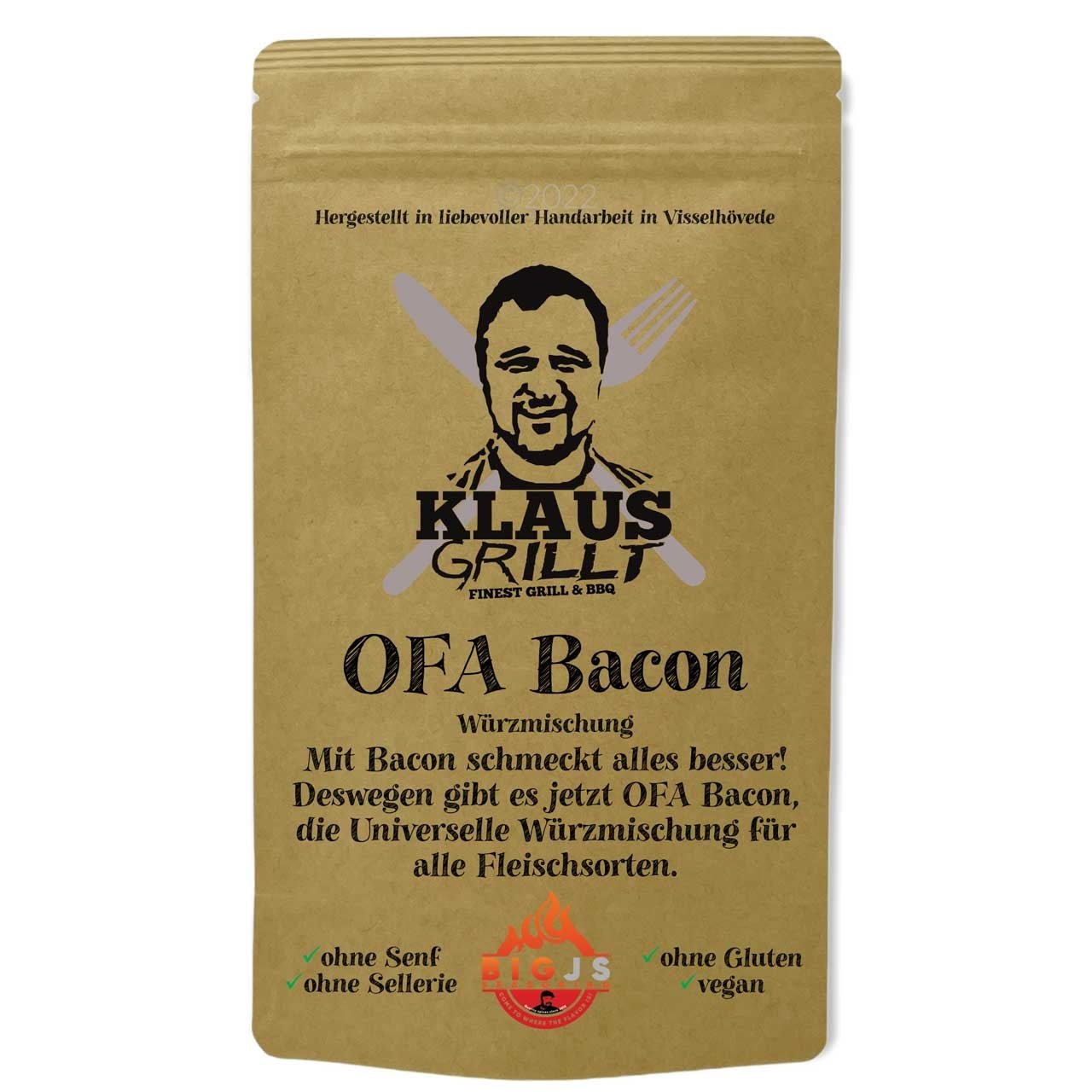 Klaus Grillt OFA Bacon, 250g - Grillstar.deKlaus Grillt OFA Bacon, 250gKlaus GrilltGrillstar.dekg305602504260769221771