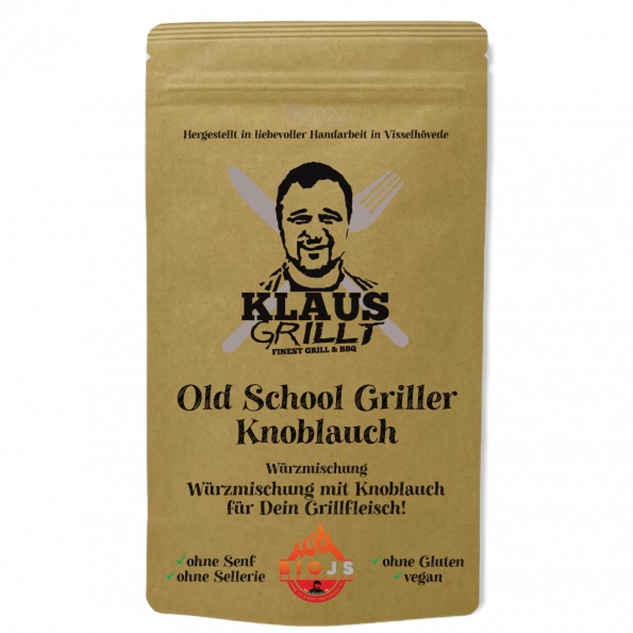 Klaus Grillt Old School Griller (Knoblauch), 250g - Grillstar.deKlaus Grillt Old School Griller (Knoblauch), 250gKlaus GrilltGrillstar.dekg306002504260436661022