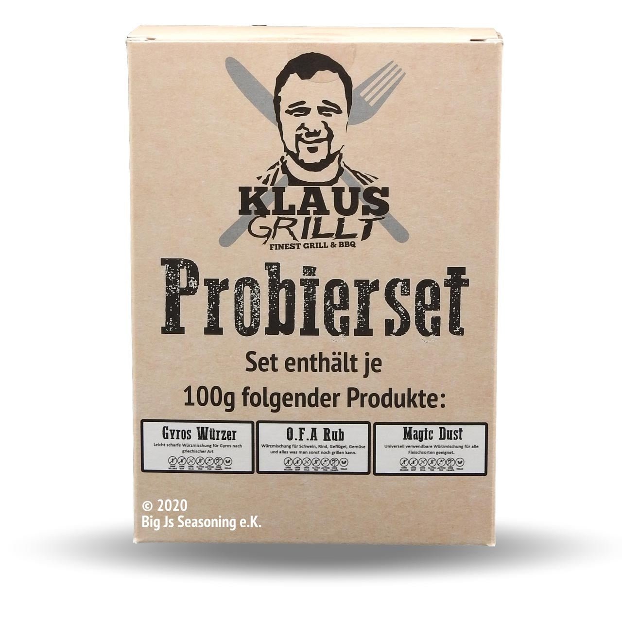 Klaus Grillt Probierset O.F.A./Magic Dust/Gyros, 300g - Grillstar.deKlaus Grillt Probierset O.F.A./Magic Dust/Gyros, 300gKlaus GrilltGrillstar.dekg301603004260436660230