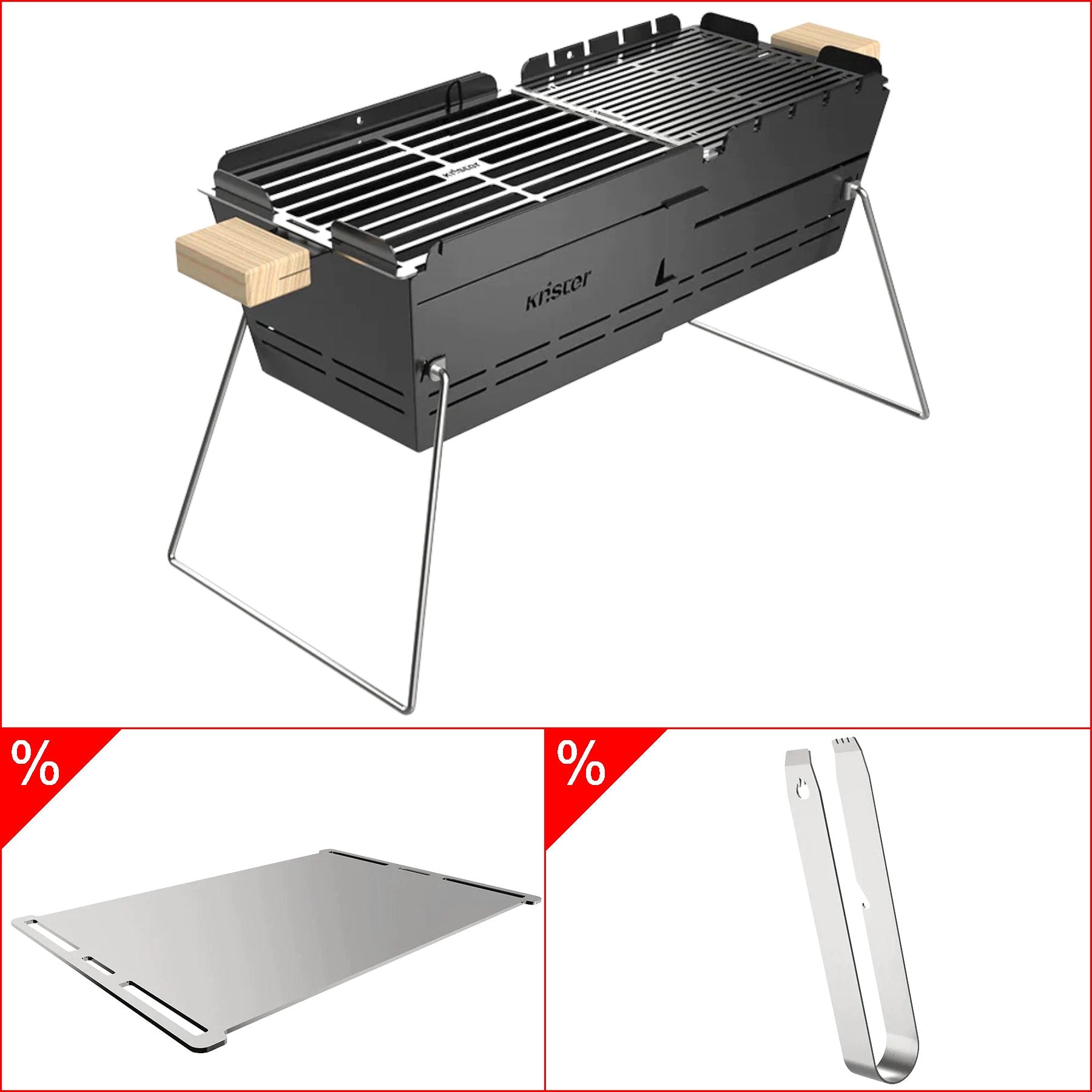 Knister Original + Plancha + Grillzange - Grillstar.deKnister Original + Plancha + GrillzangeKnisterGrillstar.deKnisterBundle01