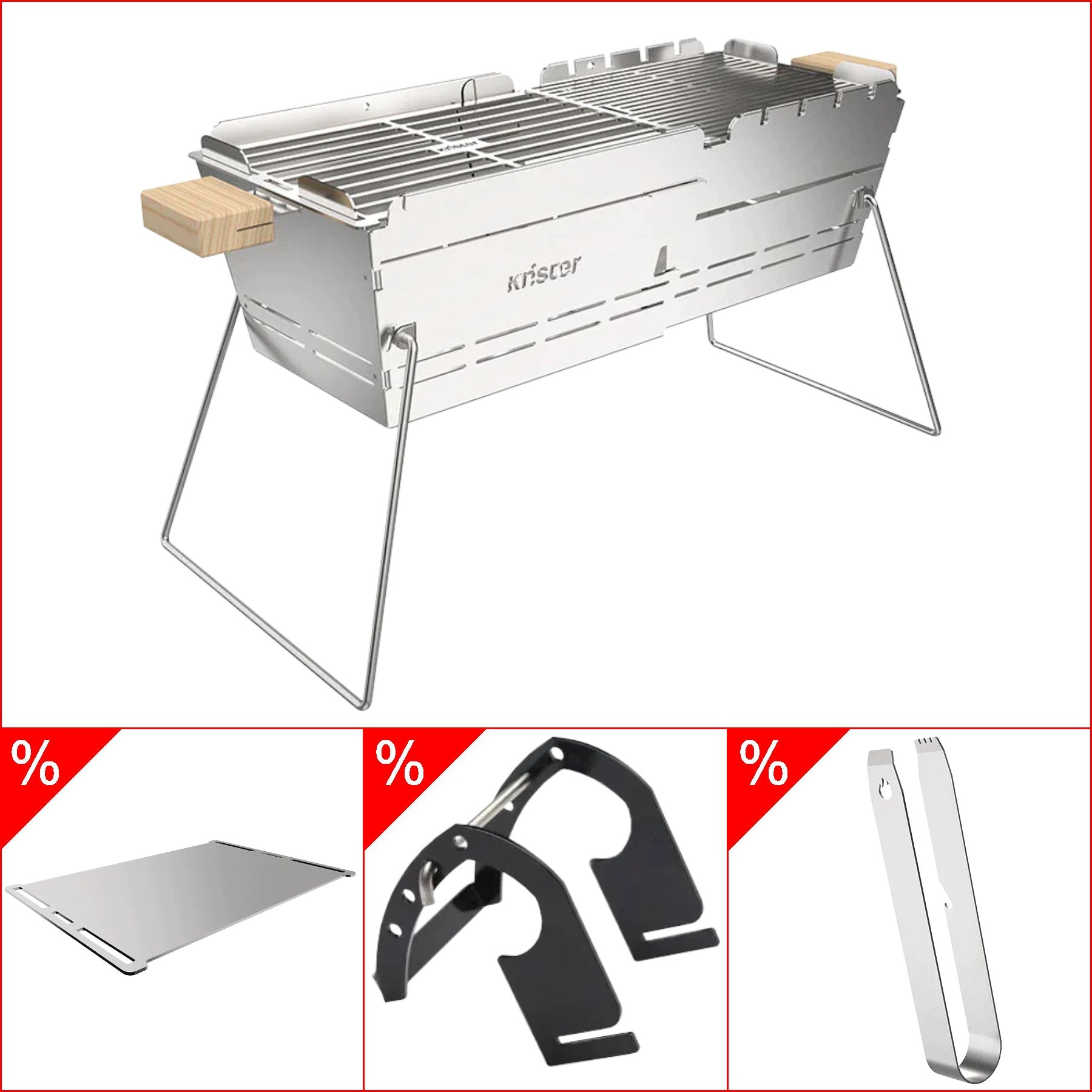 Knister Premium + Fahrradhalterung + Plancha + Grillzange - Grillstar.deKnister Premium + Fahrradhalterung + Plancha + GrillzangeKnisterGrillstar.deKnisterBundle07