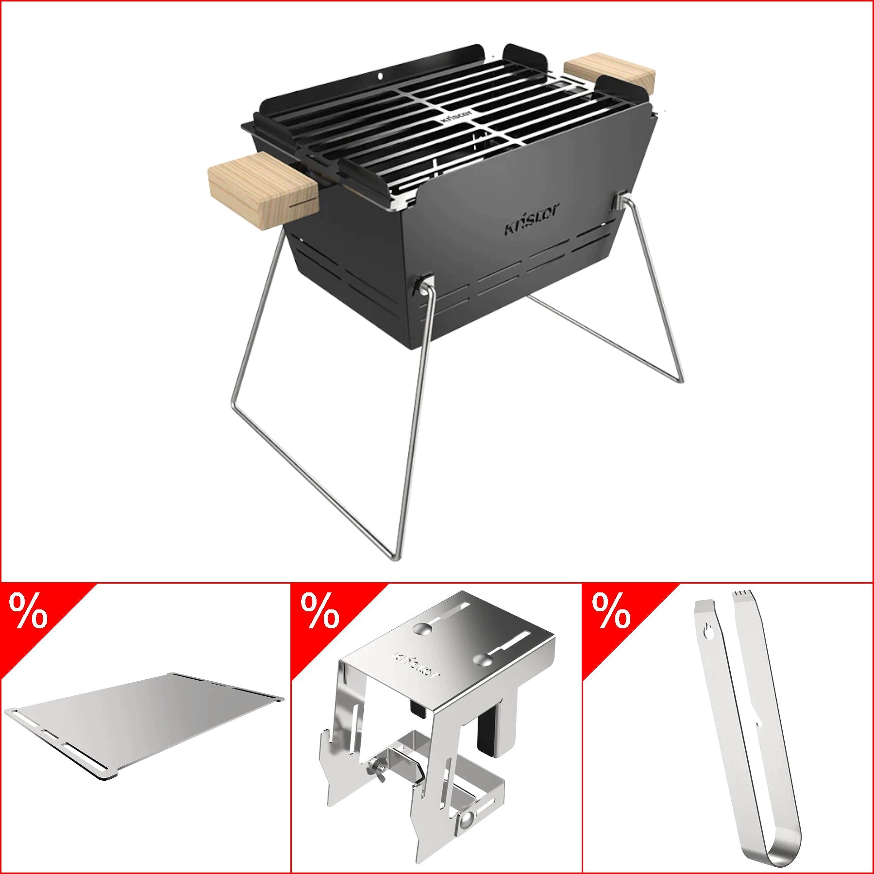 Knister Small + Balkonhalterung + Plancha + Grillzange - Grillstar.deKnister Small + Balkonhalterung + Plancha + GrillzangeKnisterGrillstar.deKnisterBundle10