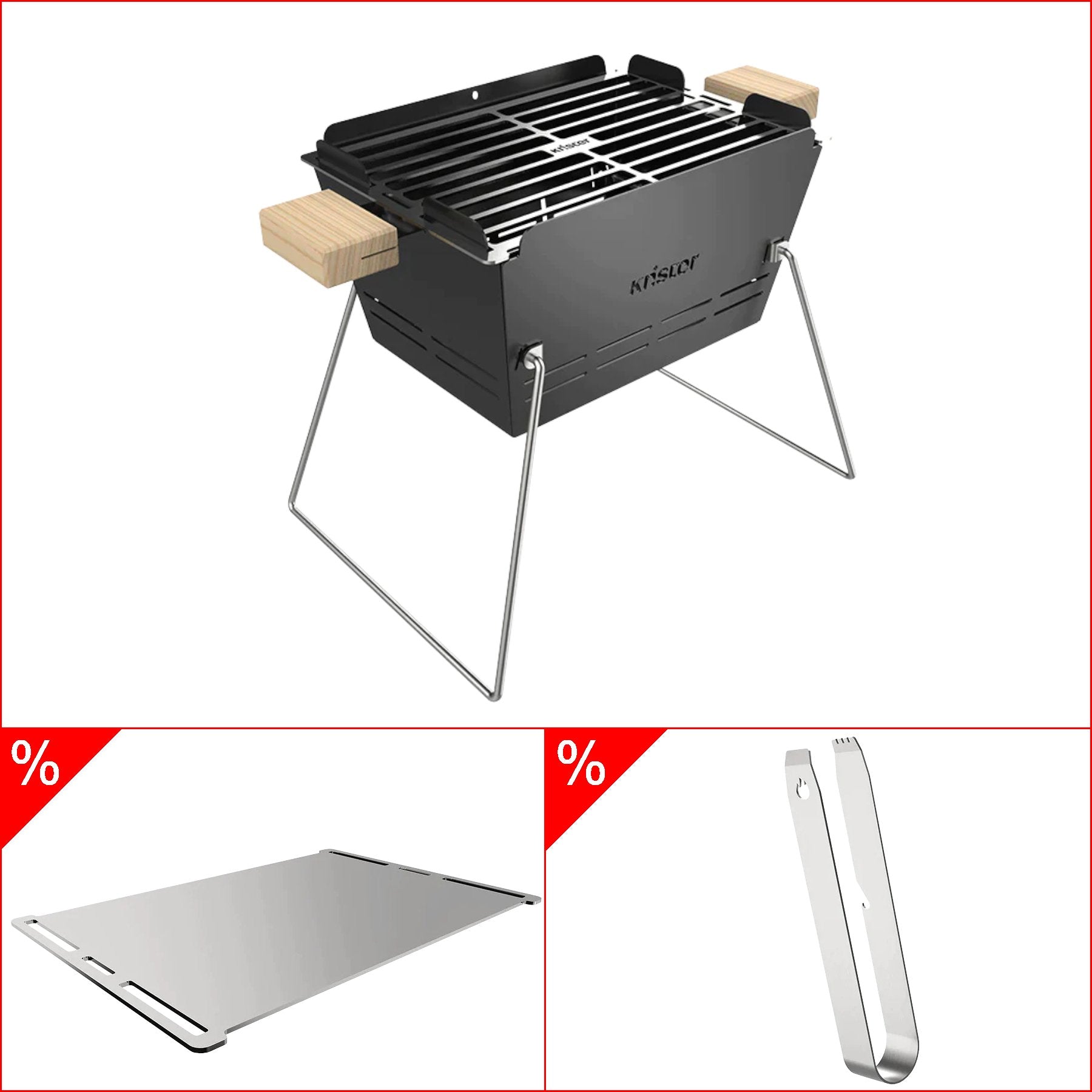 Knister Small + Plancha + Grillzange - Grillstar.deKnister Small + Plancha + GrillzangeKnisterGrillstar.deKnisterBundle00