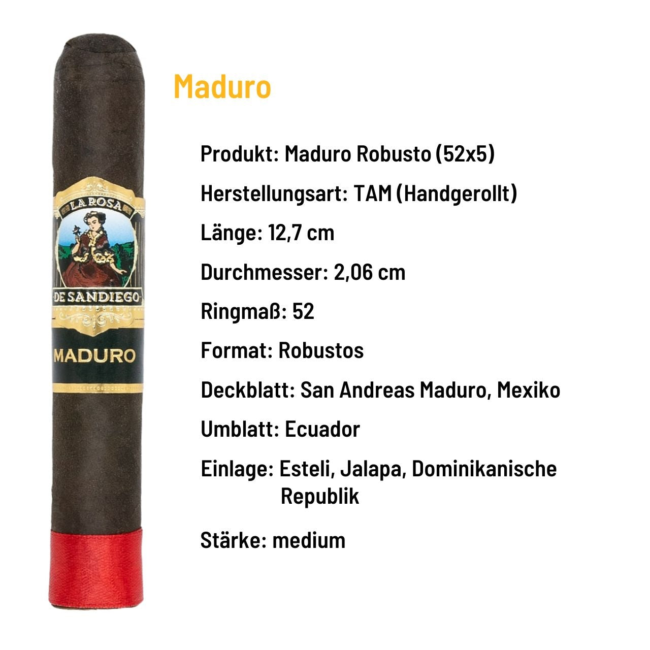 La Rosa de Sandiego - Maduro Robusto - Nicaragua