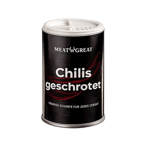 Meat 'n' Chilis geschrotet, Streuer, 70g - Grillstar.deMeat 'n' Chilis geschrotet, Streuer, 70gGewürzeMeat 'n' GreatGrillstar.de