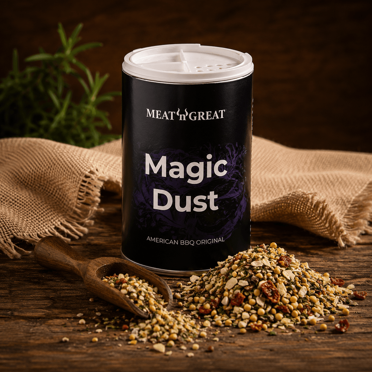 Meat 'n' Great Magic Dust, Streuer, 100g - Grillstar.deMeat 'n' Great Magic Dust, Streuer, 100gMeat 'n' GreatGrillstar.de