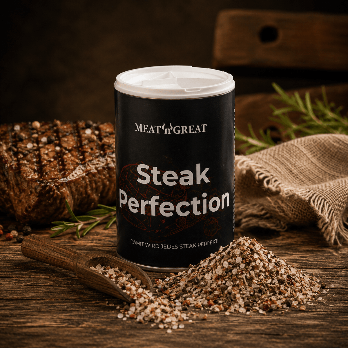 Meat 'n' Great Steak Perfection, Streuer, 80g - Grillstar.deMeat 'n' Great Steak Perfection, Streuer, 80gMeat 'n' GreatGrillstar.de