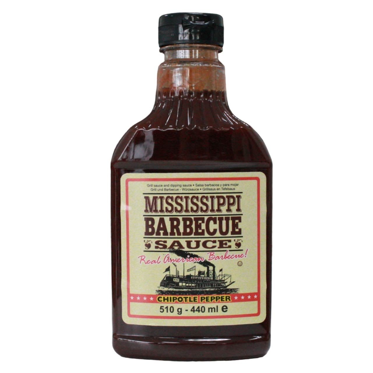 Mississippi Barbecue Sauce Chipotle Pepper, 440ml - Grillstar.deMississippi Barbecue Sauce Chipotle Pepper, 440mlMississippiGrillstar.dems00900743639000422