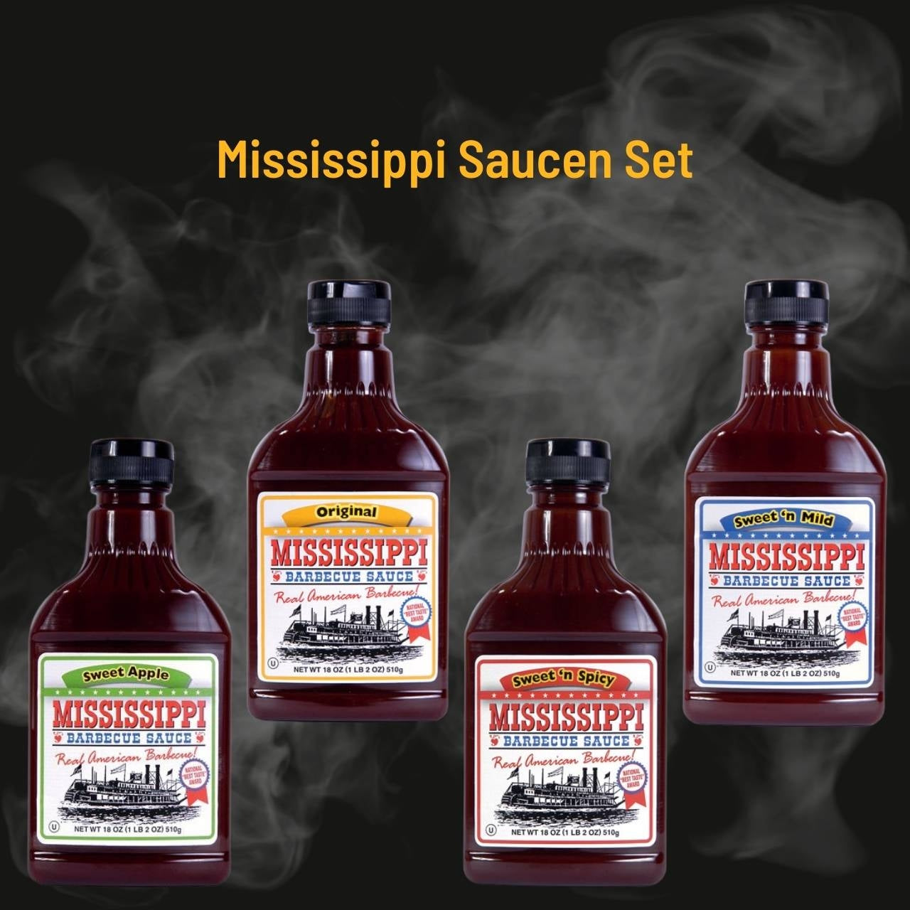 Mississippi BBQ Saucen 4er Set, 4x510g