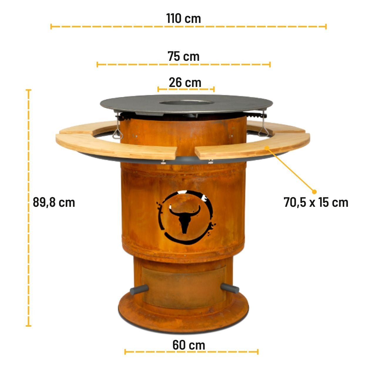 Moesta Bandit FirePlace inkl. lasierten Bambus Ablagen & BBQ - Disk - Grillstar.deMoesta Bandit FirePlace inkl. lasierten Bambus Ablagen & BBQ - DiskMoestaGrillstar.de195064260664772156