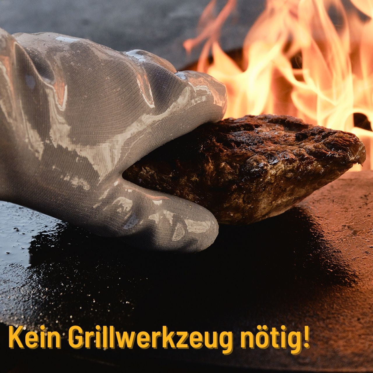 Moesta HeatPro Gloves - Grillhandschuhe aus Silikon - grau, Größe XL