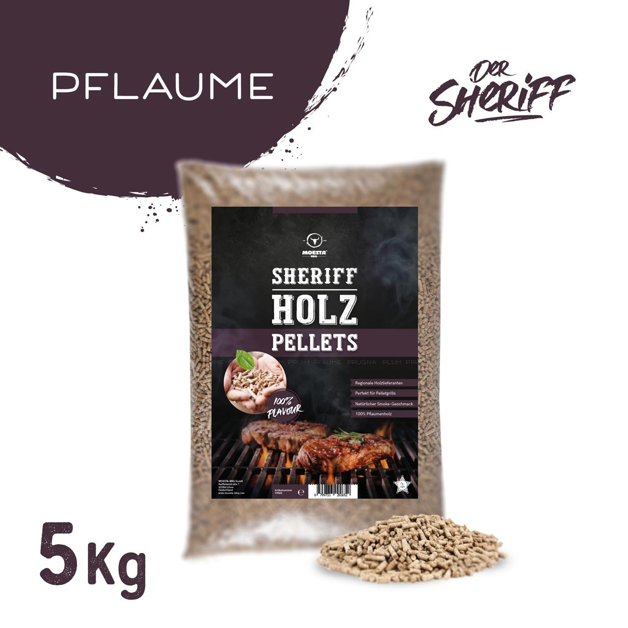 Moesta Holzpellets, Pflaume, 5kg