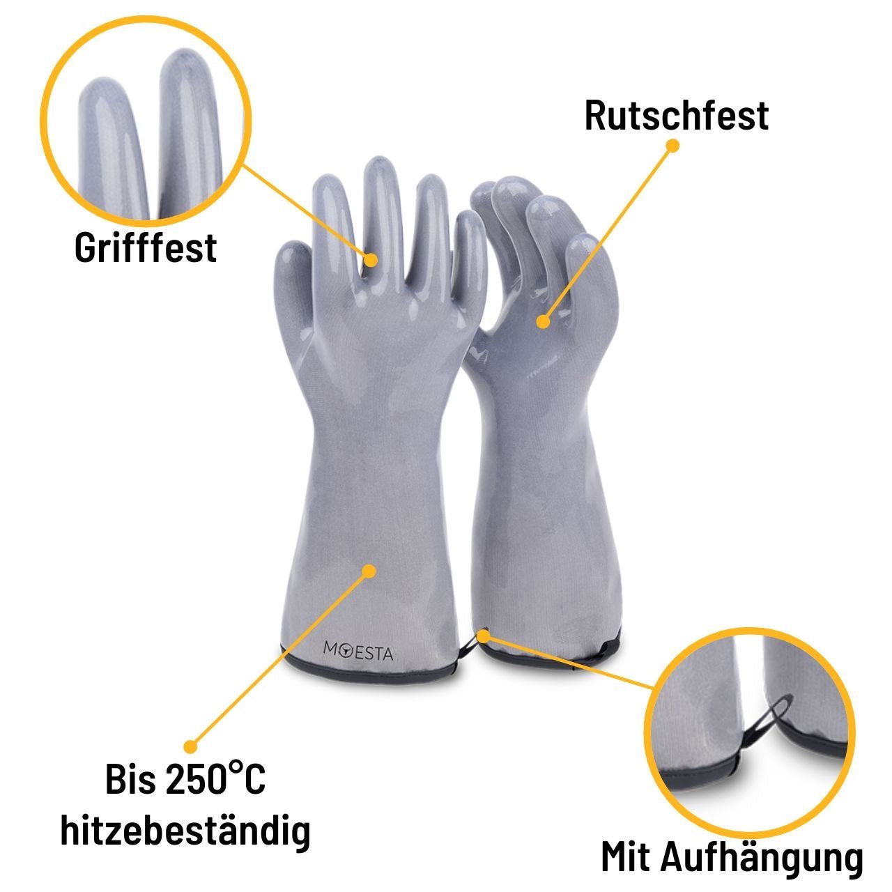 Moesta HeatPro Gloves - Grillhandschuhe aus Silikon - grau, Größe L - Grillstar.deMoesta HeatPro Gloves - Grillhandschuhe aus Silikon - grau, Größe LMoestaGrillstar.deMO198314260664772262