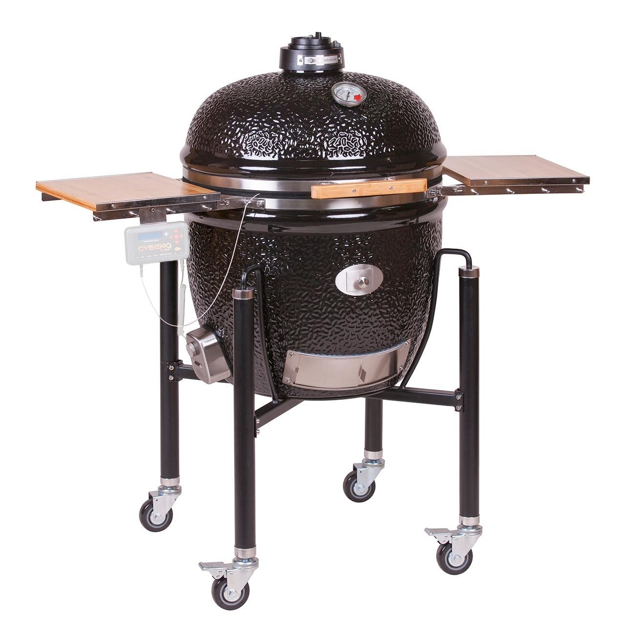 Monolith Classic BBQ Guru Pro-Serie 2.0 - BLACK inkl. Gestell & Seitentische