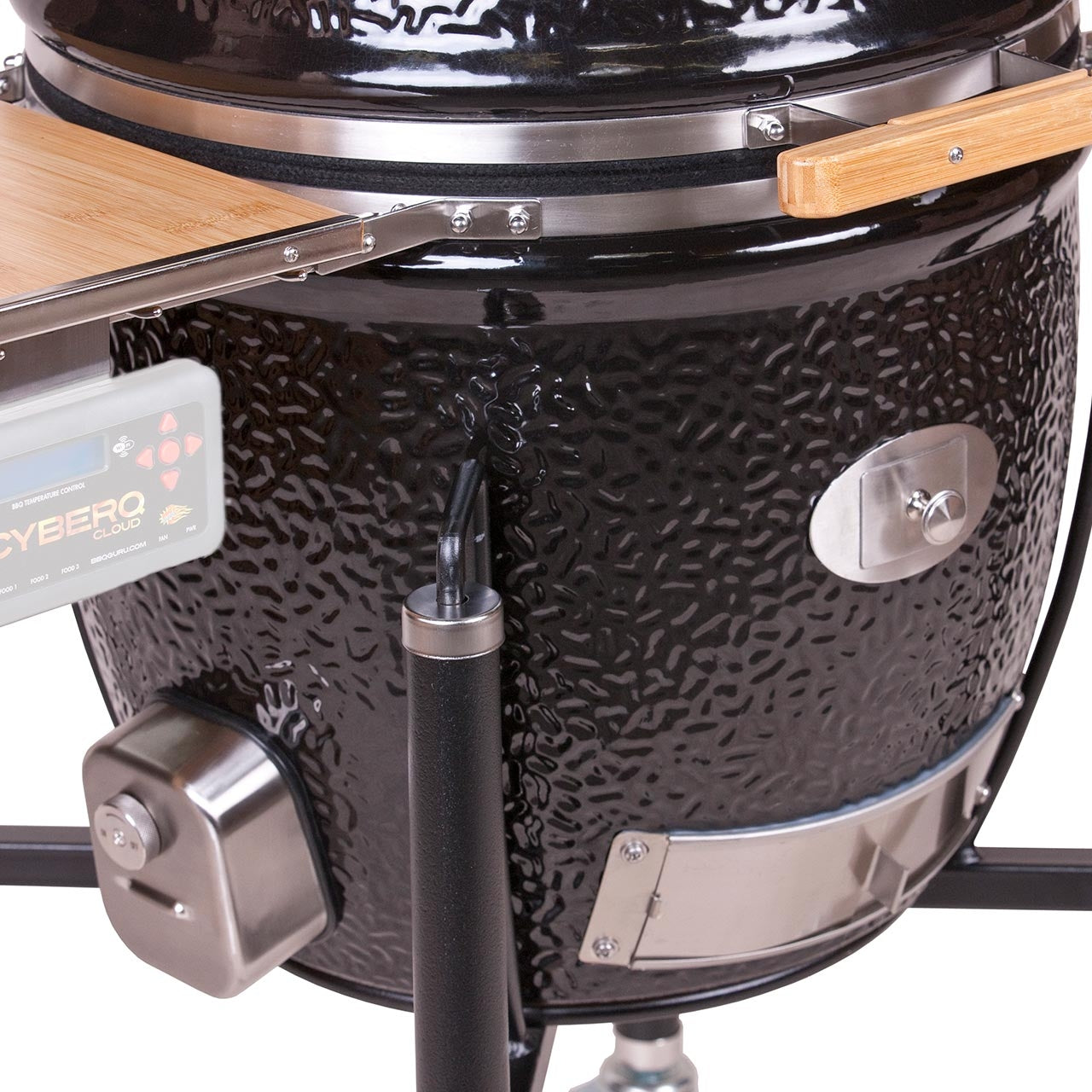 Monolith Classic BBQ Guru Pro-Serie 2.0 - BLACK inkl. Gestell & Seitentische