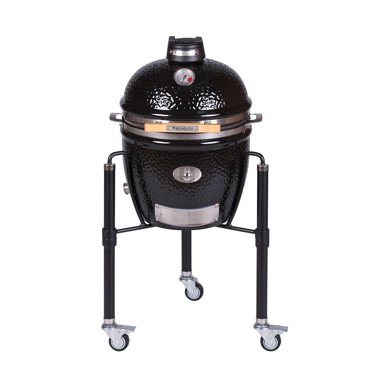 Monolith Kamado Grill Junior Pro Serie 2.0 – BLACK mit Gestell