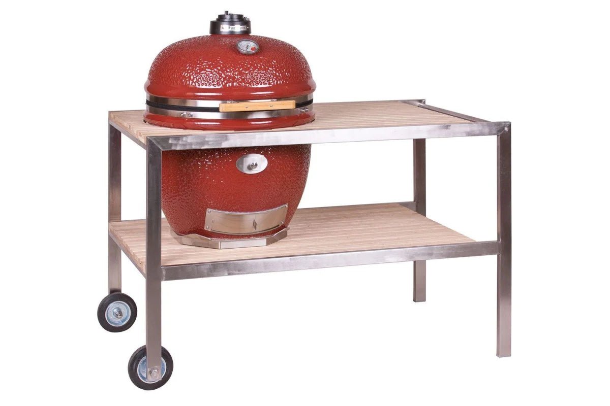Monolith Tisch aus Edelstahl & Teak, LeChef - Grillstar.deMonolith Tisch aus Edelstahl & Teak, LeChefMonolithGrillstar.de