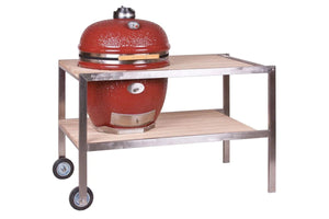 Monolith Tisch aus Edelstahl & Teak, LeChef - Grillstar.deMonolith Tisch aus Edelstahl & Teak, LeChefMonolithGrillstar.de