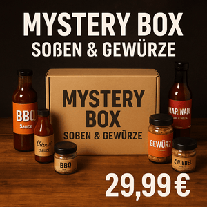 Mystery Box – Soßen & Gewürze im Wert von 60€ (MHD - Ware) - Grillstar.deMystery Box – Soßen & Gewürze im Wert von 60€ (MHD - Ware)LebensmittelGrillstarGrillstar.de