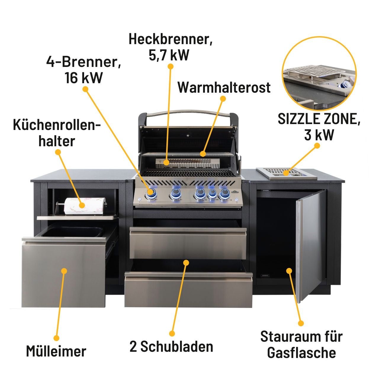 Napoleon Oasis Compact Prestige 500 mit Einbau Sizzle Zone - Grillstar.deNapoleon Oasis Compact Prestige 500 mit Einbau Sizzle ZoneNapoleonGrillstar.deODK105 - P500P - DE0629162148322