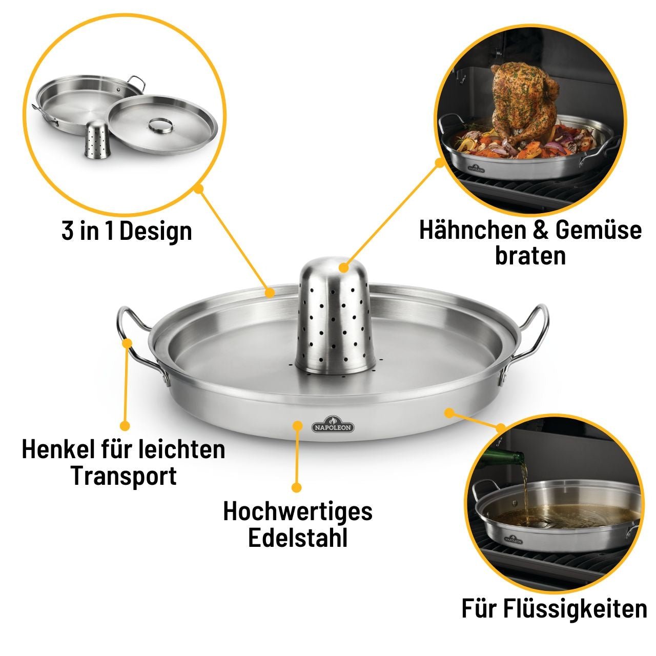 Napoleon PRO Edelstahl Hähnchen - Halterung - Grillstar.deNapoleon PRO Edelstahl Hähnchen - HalterungNapoleonGrillstar.de560670629162560674